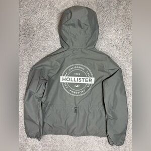Hollister Jacket Womens Large Windbreaker Hoodie Swooshy California Outerwear